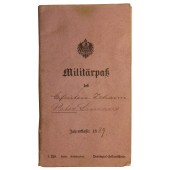 Gefreiter Simans born 1862 paybook- Militärpaß